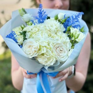 Floral Bouquet: Hydrangea, Roses, Spray Roses, Astilbe